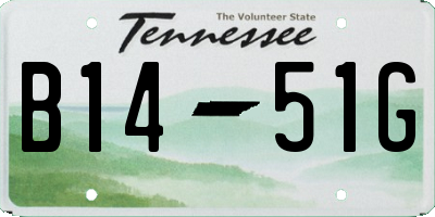 TN license plate B1451G