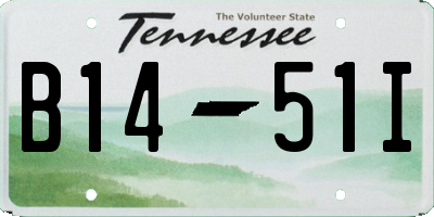 TN license plate B1451I
