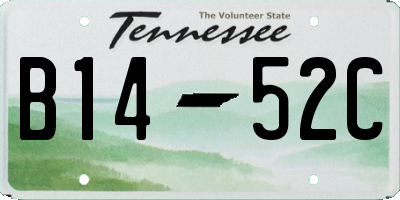 TN license plate B1452C
