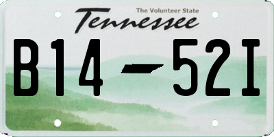 TN license plate B1452I