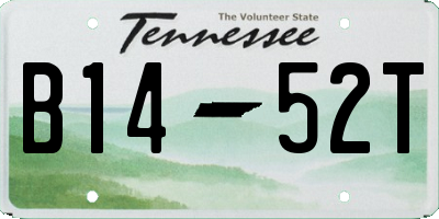 TN license plate B1452T