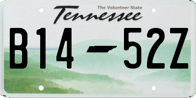 TN license plate B1452Z
