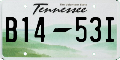 TN license plate B1453I