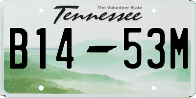 TN license plate B1453M