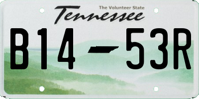 TN license plate B1453R