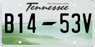 TN license plate B1453V