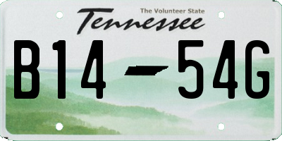 TN license plate B1454G