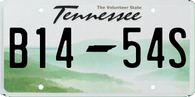 TN license plate B1454S