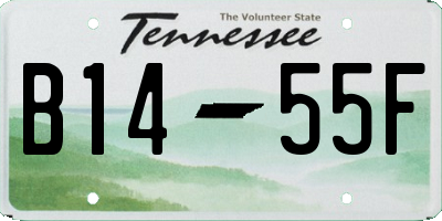 TN license plate B1455F