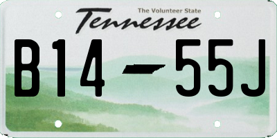 TN license plate B1455J