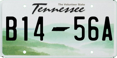 TN license plate B1456A