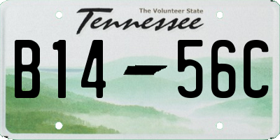 TN license plate B1456C