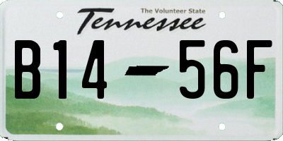 TN license plate B1456F