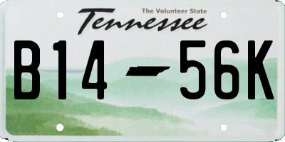 TN license plate B1456K
