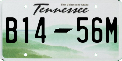 TN license plate B1456M