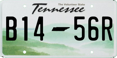 TN license plate B1456R