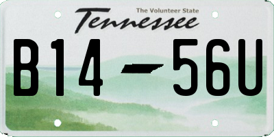 TN license plate B1456U