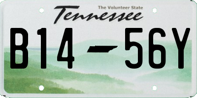 TN license plate B1456Y