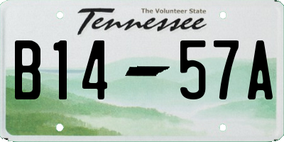 TN license plate B1457A
