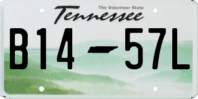 TN license plate B1457L