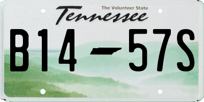TN license plate B1457S