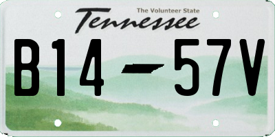TN license plate B1457V