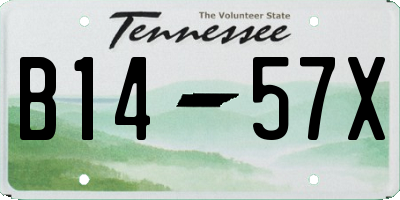 TN license plate B1457X