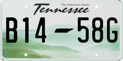 TN license plate B1458G