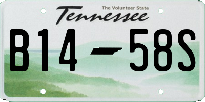 TN license plate B1458S
