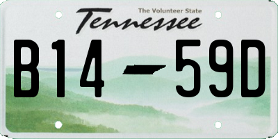 TN license plate B1459D