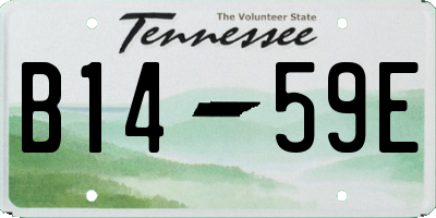 TN license plate B1459E