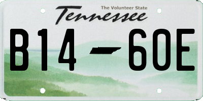 TN license plate B1460E