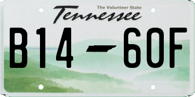 TN license plate B1460F