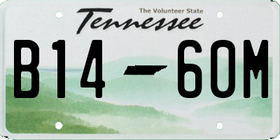 TN license plate B1460M
