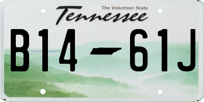 TN license plate B1461J