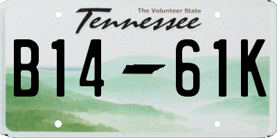 TN license plate B1461K