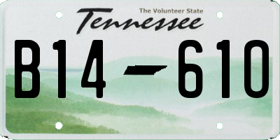 TN license plate B1461O