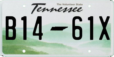TN license plate B1461X