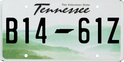 TN license plate B1461Z