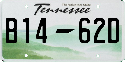 TN license plate B1462D