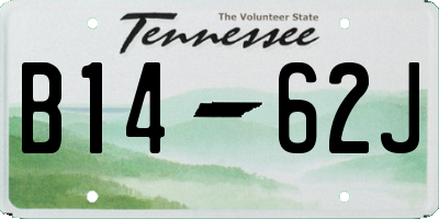 TN license plate B1462J