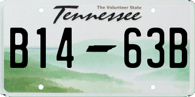 TN license plate B1463B