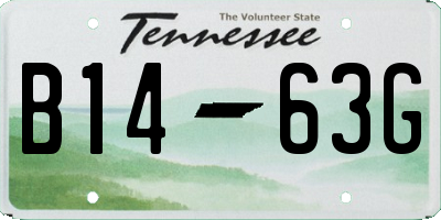 TN license plate B1463G