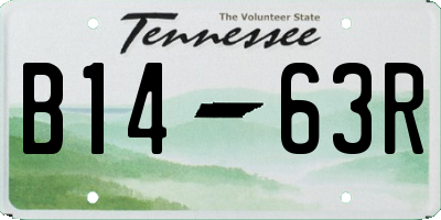 TN license plate B1463R