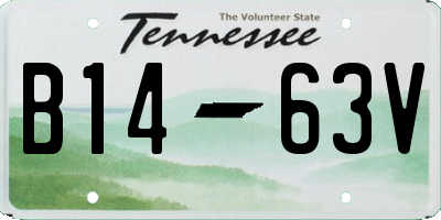 TN license plate B1463V