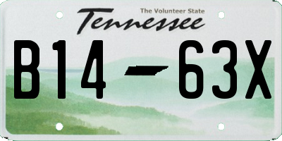TN license plate B1463X