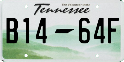 TN license plate B1464F