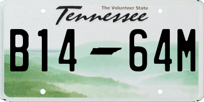 TN license plate B1464M