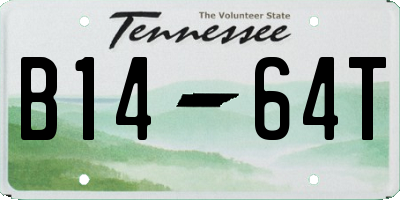 TN license plate B1464T