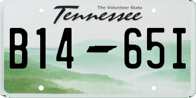 TN license plate B1465I